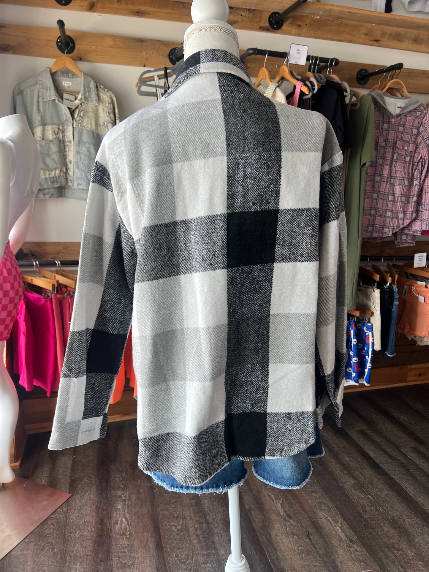 Plaid Block Shacket