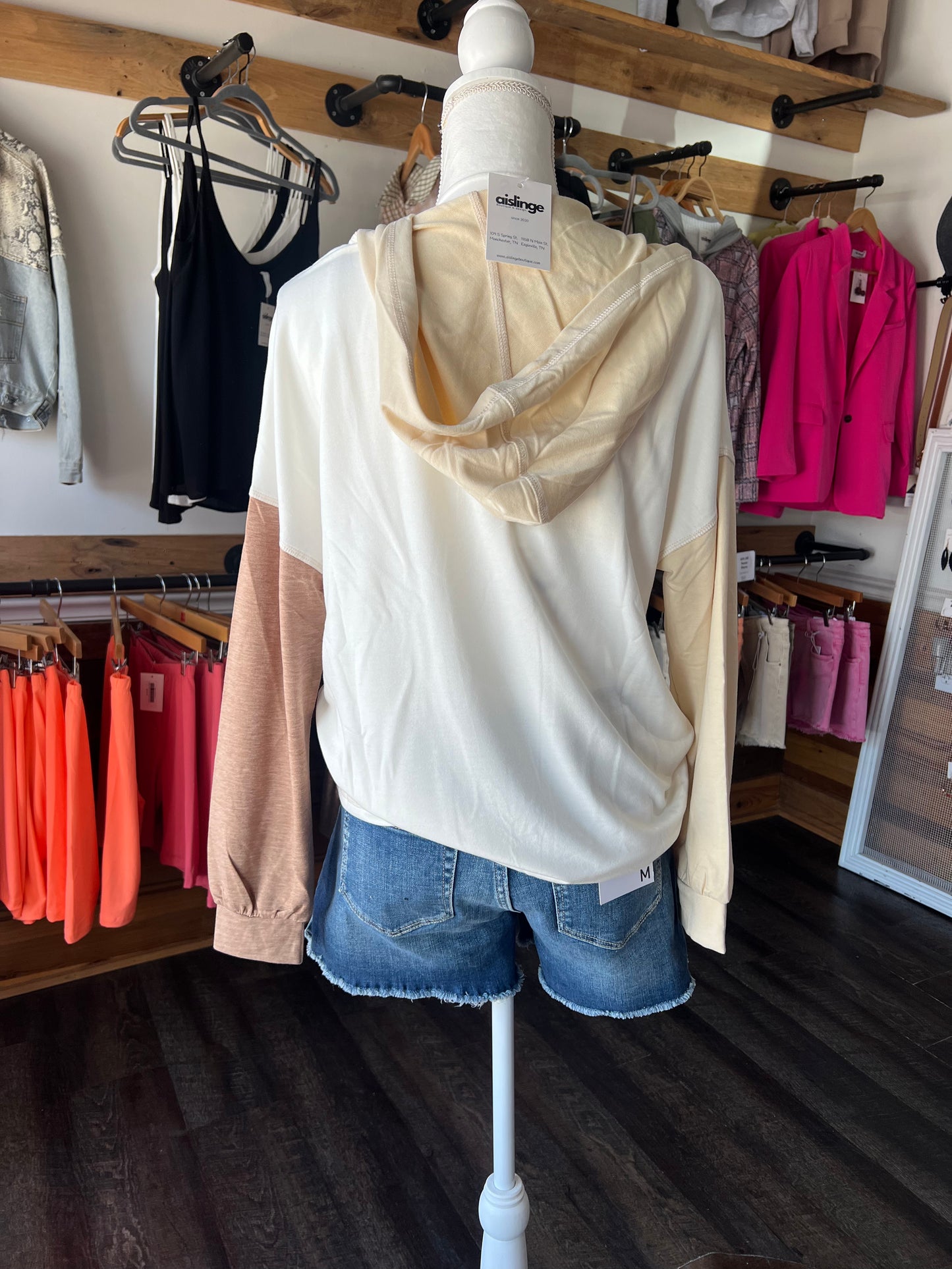 Colorblock Hooded LongSleeve