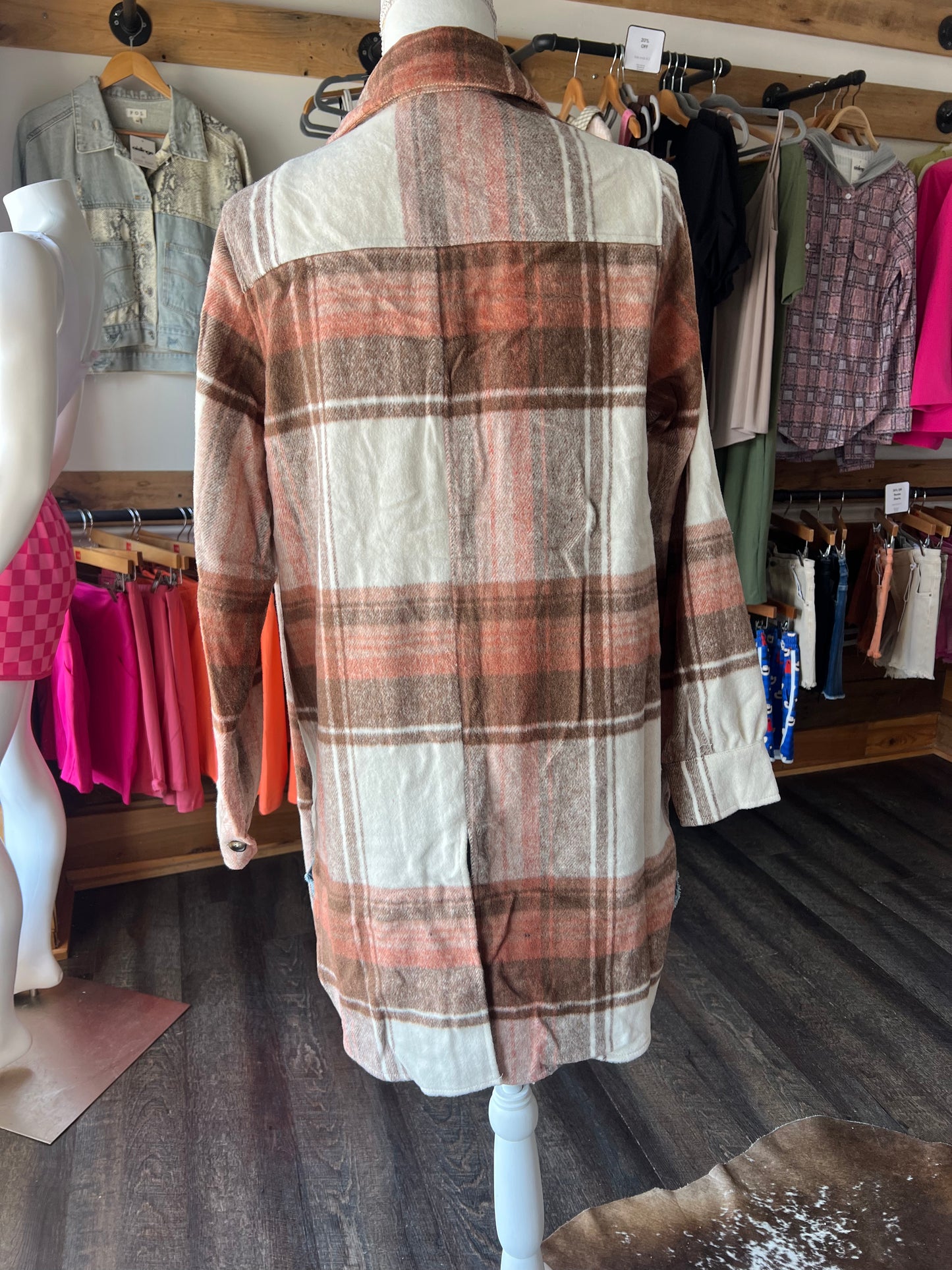Plaid Long Shacket