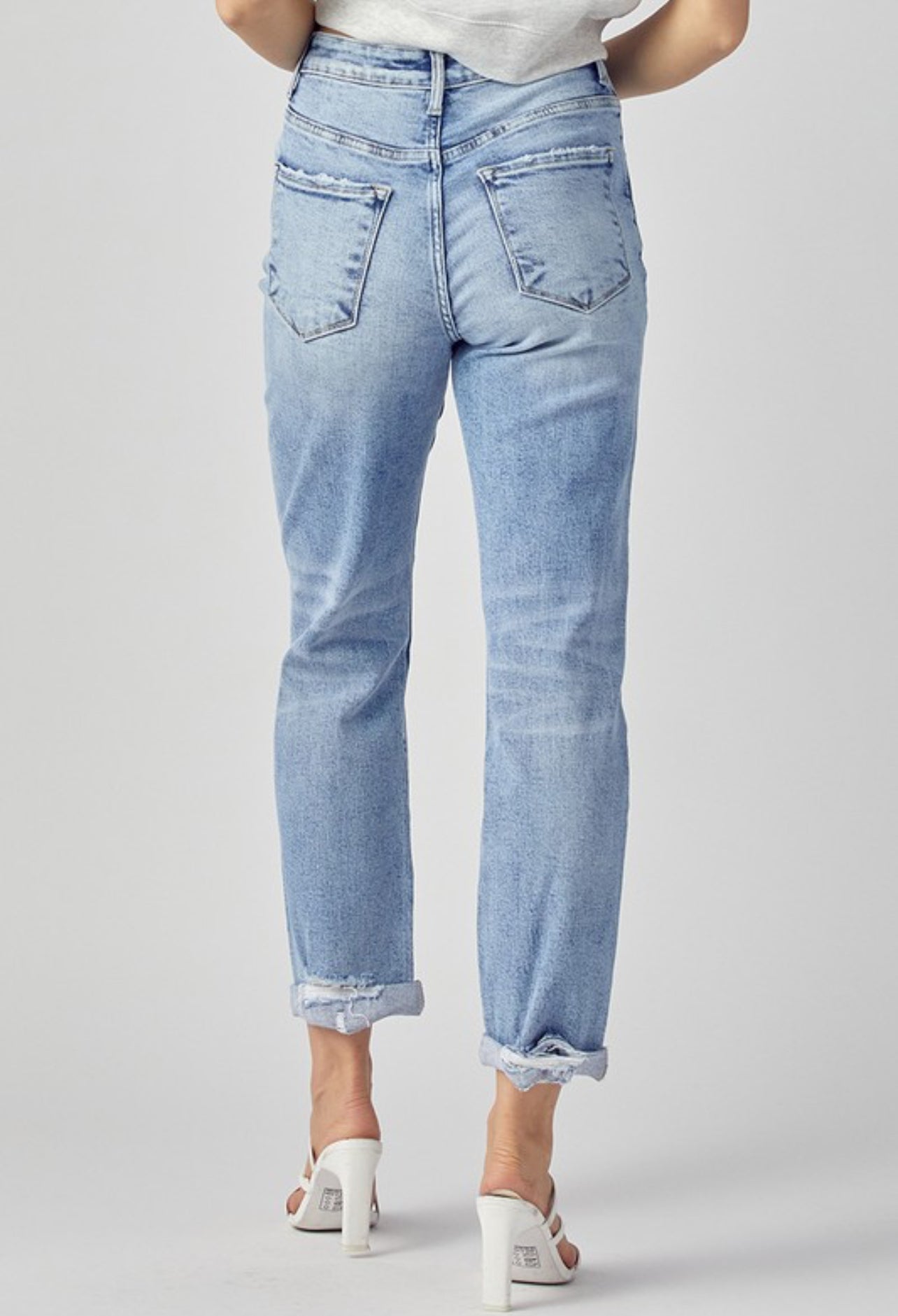 Distressed Roll Hem