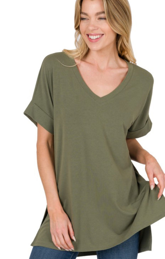 Rolled HighLow Top